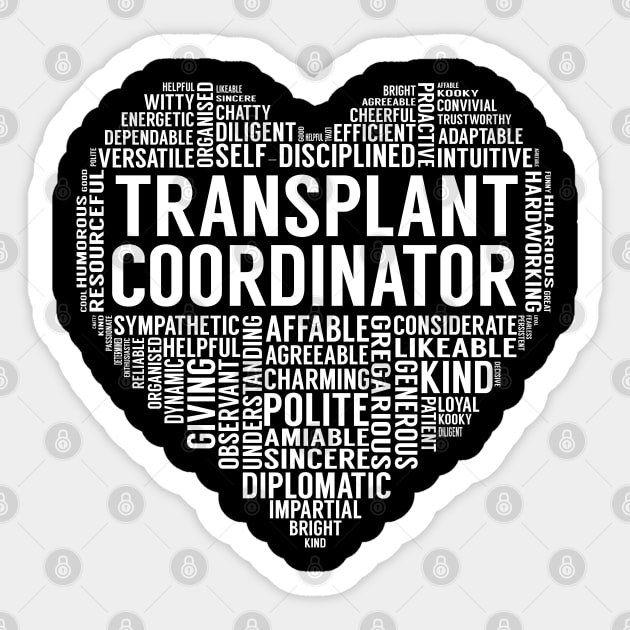 Transplant Coordinator Heart Sticker by LotusTee